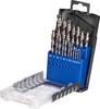 kwb 205920 HSS Kit punte a spirale da metallo 19 parti 1 mm, 1.5 mm, 2 mm, 2.5 mm, 3 mm, 3.5 mm, 4 mm, 4.5 mm, 5 mm, 5.5 mm, 6 mm, 6.5 mm, 7 mm, 8 mm, 8.5 mm, 9 mm, 9.5 mm, 10 mm DIN 338 Alberino cilindrico 1 pz.