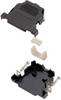 encitech CCOV09-SN-BK 2360-0101-01 Alloggiamento D SUB Numero Poli (num): 9 Plastica 180 ° Nero 1 pz.