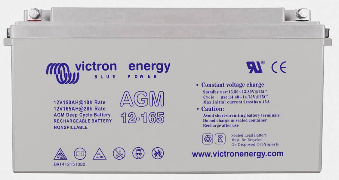 Victron Energy Deep Cycle BAT412151084 Batteria al piombo 12 V 165 Ah Piombo-AGM (L x A x P) 172 x 485 x 240 mm Ciclica