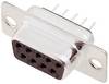 encitech DD09-FTBS 2103-0100-11 Connettore femmina SUB-D 180 ° Numero Poli (num): 9 Pin a saldare 1 pz. Tray