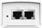 Retro del router con due connessioni di rete: a sinistra POE, a destra LAN, entrambe per connessioni di rete.