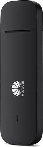 Chiavetta USB Huawei nera con logo sulla parte anteriore. Viene utilizzata per connessioni internet mobili.