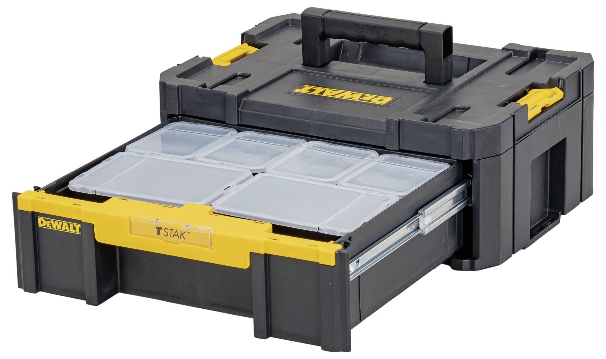 Valigetta porta attrezzi con cassetto estraibile e diversi scomparti. Ideale per la conservazione ordinata degli utensili.