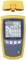 Dispositivo Fluke Networks MicroScanner PoE con display, che mostra i dettagli delle connessioni dei cavi e le specifiche di alimentazione. Coperchio superiore rimovibile.