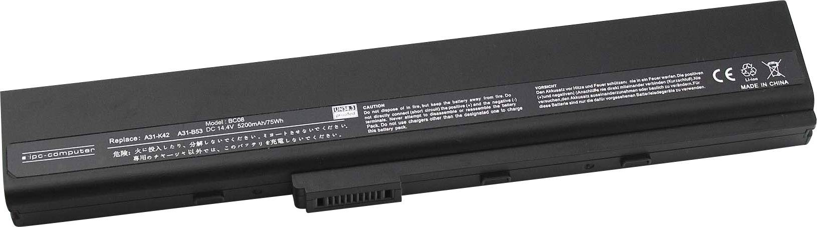 Batteria per notebook ipc-computer A31-K42 Replace 14.4 V 5200 mAh Asus