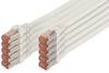 Digitus DK-1644-010-WH-10 RJ45 Cavo di rete, cavo patch CAT 6 S/FTP 1.00 m Bianco Schermatura a fogli, Schermatura totale, Schermato, Privo di alogeni, Simplex, doppia schermatura, coppie intrecciate 10 pz.