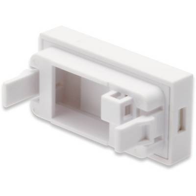 Un interruttore in plastica bianco a levetta, che può essere installato in un muro o in un dispositivo.
