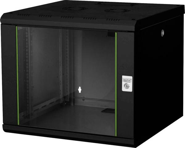 Digitus DN-19 09U-6/6-SW Armadio rack da parete 19" (L x A x P) 600 x 509 x 600 mm 9 U Nero, Nero (RAL 9005)