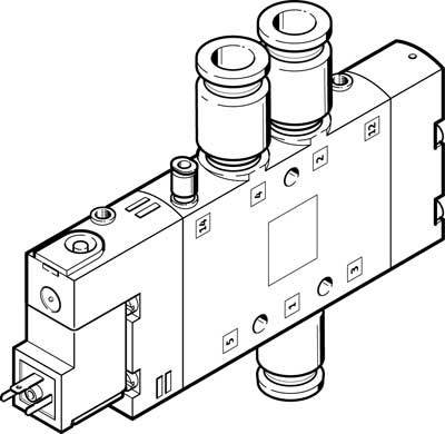 FESTO Valvola magnetica 163150 CPE18-M1H-5L-QS-8 QS-8, G 1/4 Larghezza nom 8 mm 1 pz.