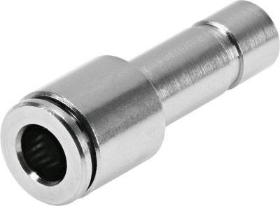 Cilindro metallico, possibile componente meccanico, con superficie liscia ed estremità aperte.