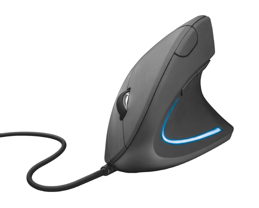 Acquista Trust Verto Mouse ergonomico USB Ottico Nero 6 Tasti 1000