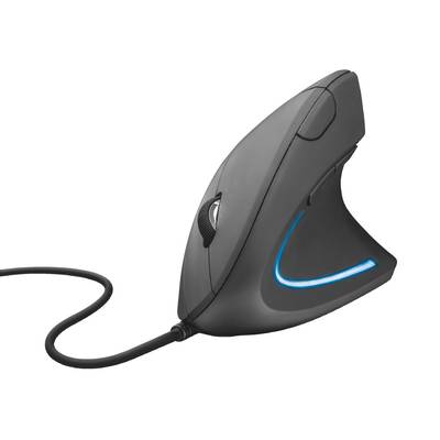 Trust Verto Mouse ergonomico USB Ottico Nero 6 Tasti 1000 dpi, 1600 dpi  Ergonomico, Tasti grandi