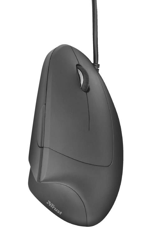 Trust Verto Mouse ergonomico USB Ottico Nero 6 Tasti 1000 dpi, 1600 dpi Ergonomico, Tasti grandi-1