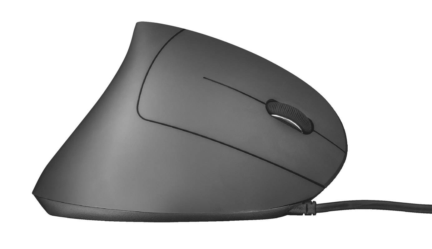 Trust Verto Mouse ergonomico USB Ottico Nero 6 Tasti 1000 dpi, 1600 dpi Ergonomico, Tasti grandi-2
