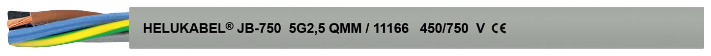 HELU OB-750 Cavo di controllo e comando 2 x 2.5 mm² Grigio 11161-1000 1000 m
