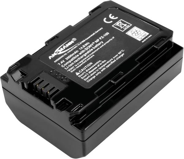 Ansmann A-Son NP FZ-100 Batteria ricaricabile fotocamera sostituisce la batteria originale (camera) NP-FZ100 7.4 V 2000 mAh
