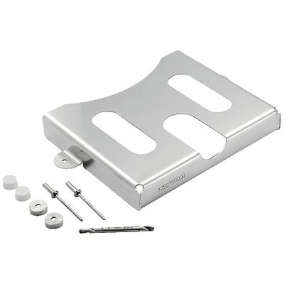Set di fissaggio metallico con supporto e materiale di montaggio, comprensivo di viti, tasselli e punte per trapano. Adatto per installazioni.