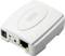 Un adattatore di rete bianco con una porta LAN, una porta USB e indicatori LED per lo stato. Marchio 'Digitus' sulla parte superiore.