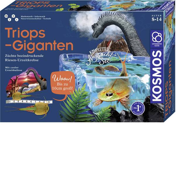 Kit esperimenti e pacchetti di apprendimento - Kosmos 633080 Triops-Giganten Kit per esperimenti da 8 anni - Kit esperimenti e pacchetti di apprendimento - Kosmos 633080 Triops-Giganten Kit per esperimenti da 8 anni -