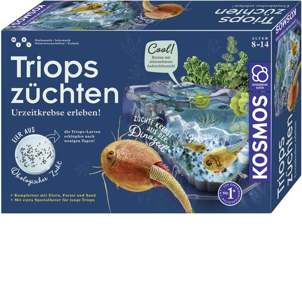 Kit esperimenti e pacchetti di apprendimento - Kosmos 633097 Triops züchten Kit per esperimenti da 8 anni - Kit esperimenti e pacchetti di apprendimento - Kosmos 633097 Triops züchten Kit per esperimenti da 8 anni -