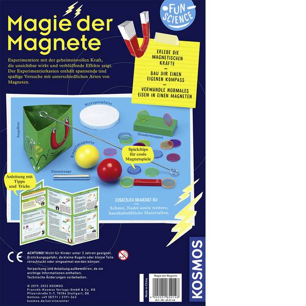 Kit esperimenti e pacchetti di apprendimento - Kosmos 654146 FunScience Magie der Magnete Kit esperimenti da 8 anni - Kit esperimenti e pacchetti di apprendimento - Kosmos 654146 FunScience Magie der Magnete Kit esperimenti da 8 anni -