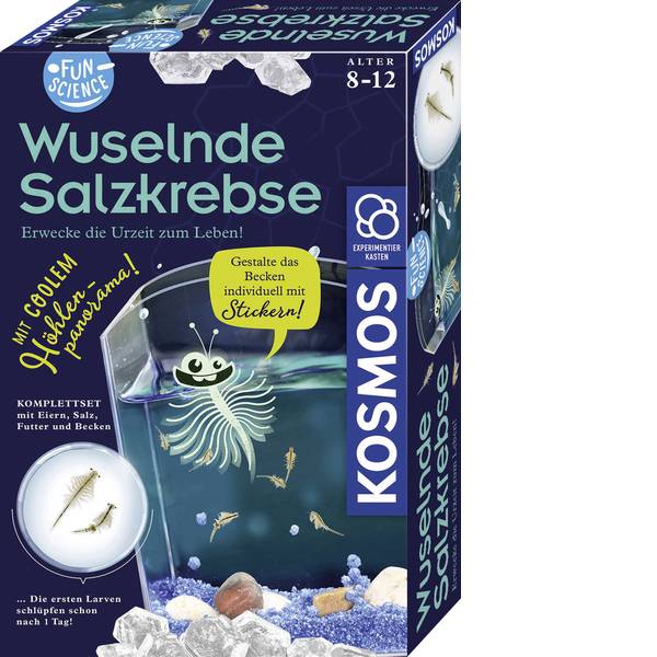 Kit esperimenti e pacchetti di apprendimento - Kosmos 654160 FunScience Wuselnde Salzkrebse Kit esperimenti da 8 anni - Kit esperimenti e pacchetti di apprendimento - Kosmos 654160 FunScience Wuselnde Salzkrebse Kit esperimenti da 8 anni -