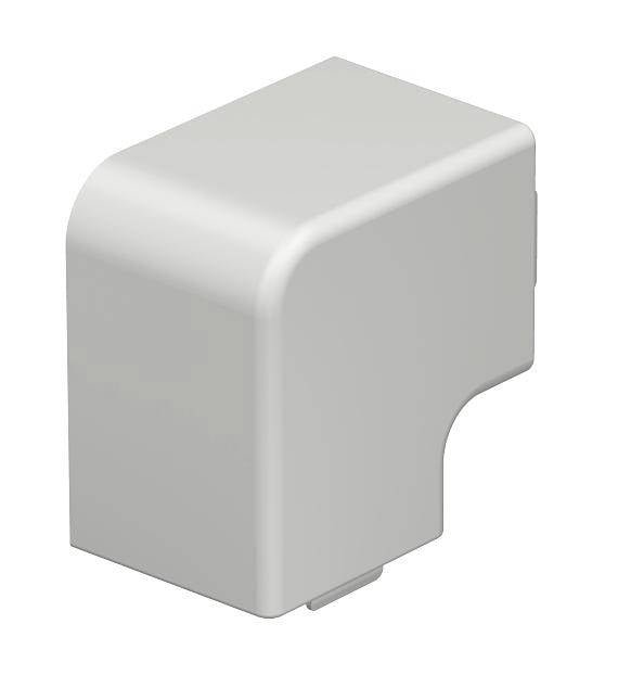 Un piccolo involucro di plastica bianco con angoli arrotondati, probabilmente un custodia protettiva o un coperchio per un componente elettronico.