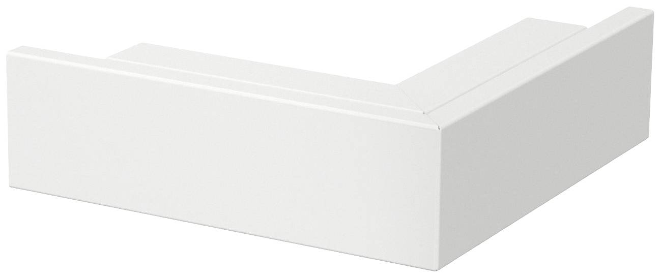 Un elemento angolare bianco e rettangolare mostra l'angolo di un sistema di scaffalature.