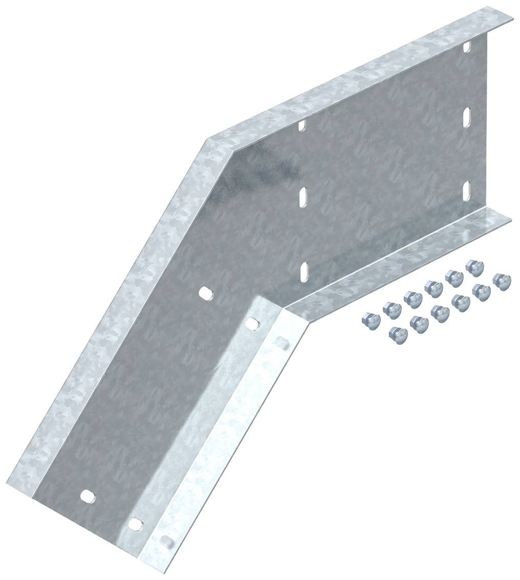 Angolare metallico con multiple viti, idoneo per connessioni stabili in progetti di costruzione.