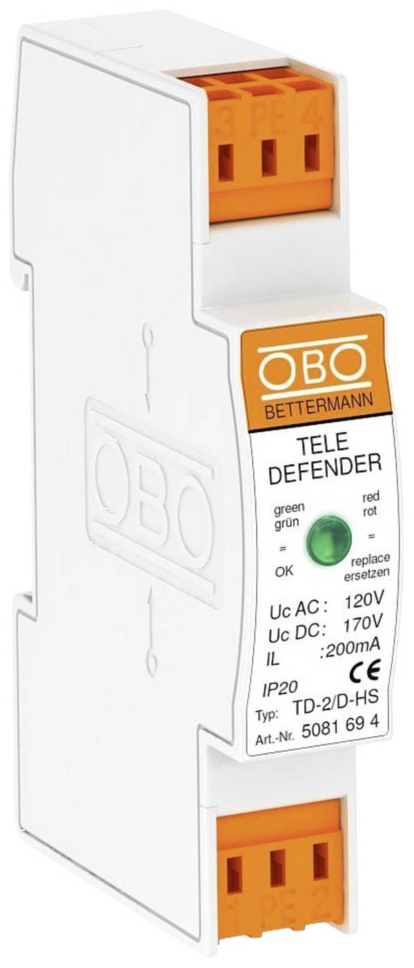 OBO Bettermann 5081694 TD-2/D-HS Scaricatore di sovratensioni     1 pz.