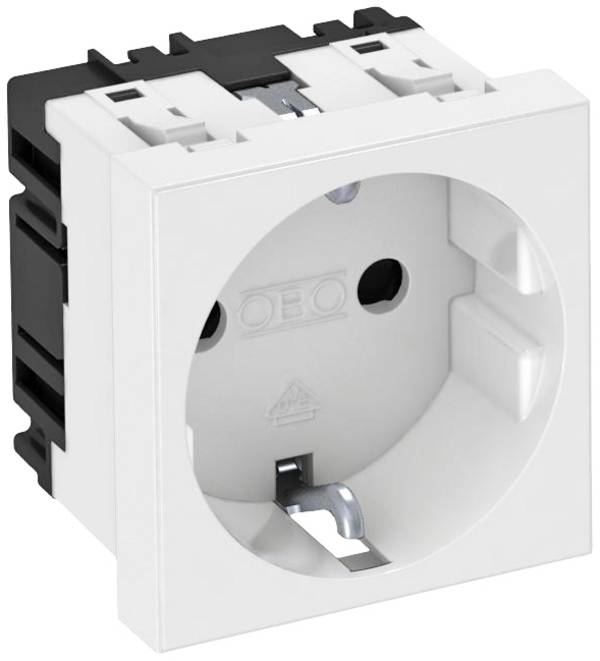 OBO Bettermann 6120008 Modulo apparecchi Presa (L x A x P) 45 x 45 x 42 mm 1 pz. Bianco