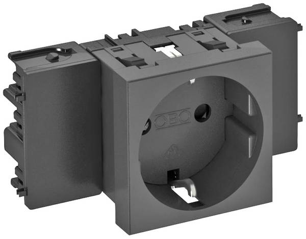 OBO Bettermann 6120350 Modulo apparecchi Presa (L x A x P) 86 x 45 x 42 mm 1 pz. Grigio