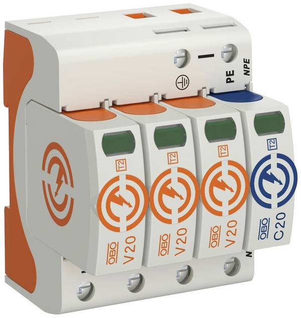 OBO Bettermann 5095253 V20-3+NPE-280 Scaricatore di sovratensioni   20 kA  1 pz.