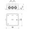 Figura di un involucro tecnico con tre connessioni sulla parte superiore. Dimensioni: 89 x 85 mm. Etichettato con '400V', 'IP55', 'A 11', '2.5'.