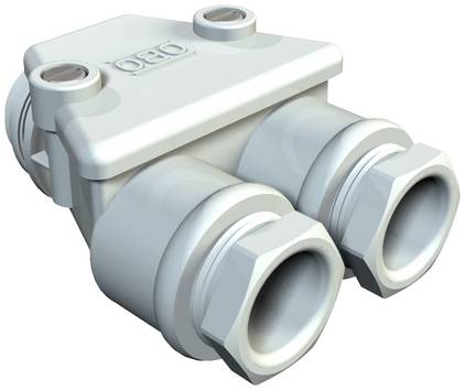 OBO Bettermann 2024063 Doppio attacco    Plastica, Polistirolo Grigio luminescente 1 pz.