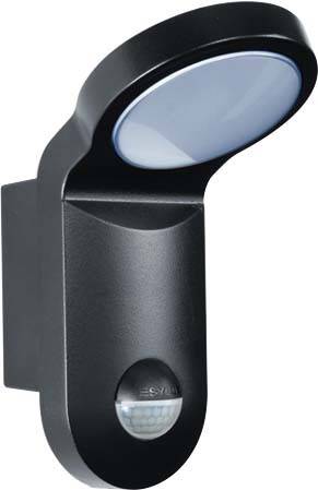 ESYLUX AOL 100 LED 3K sw EL10750717 Lampada da muro con rilevatore di movimento LED a montaggio fisso 0.5 W LED (monocolore) Nero