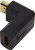 LogiLink AH0005 HDMI Adattatore [1x Spina HDMI - 1x Presa HDMI] Nero angolato 90° a sinistra