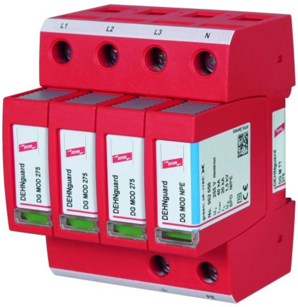 DEHN 952310 DG M TT 275 Scaricatore di sovratensioni  Protezione da sovratensioni per: Armadi di distribuzione 40 kA  1 pz.