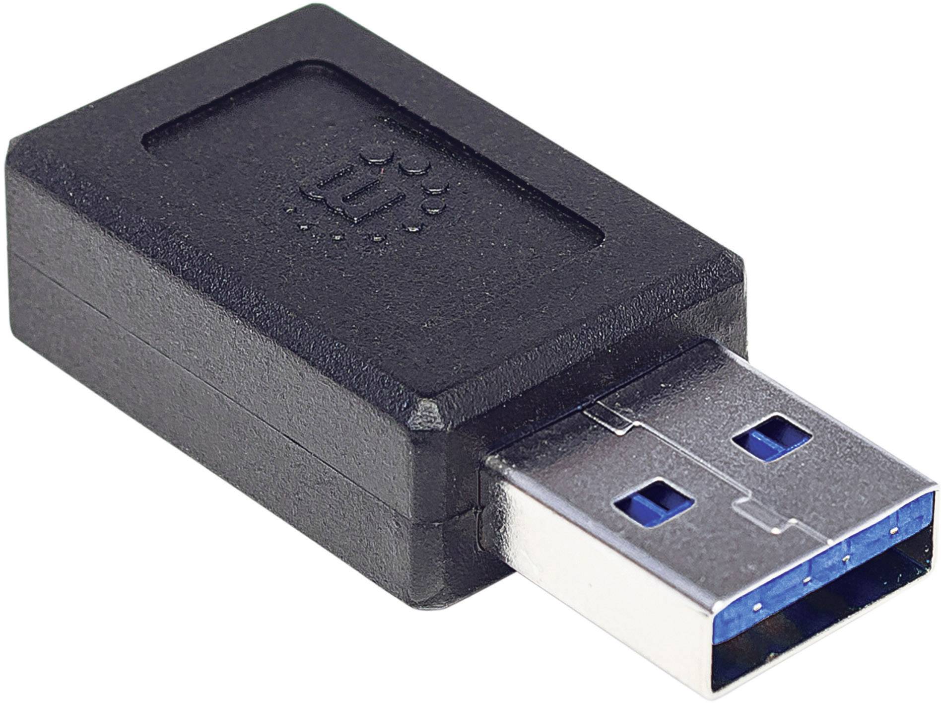 Adattatore USB nero con porta USB 3.0.