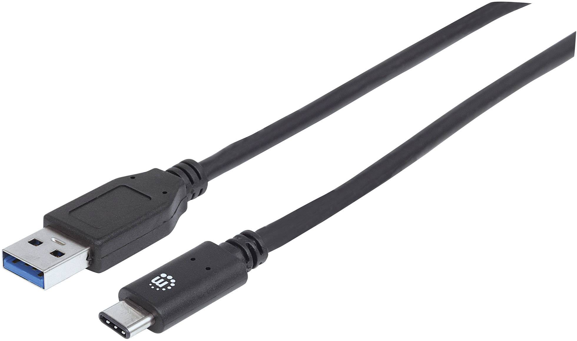 Manhattan Cavo USB USB 3.2 Gen2 Spina USB-C®, Spina USB-A 0.50 m Nero 354639