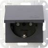 Kopp 1 parte Frutto Presa schuko con coperchio ribaltabile HK 07 Antracite 940115001 1 pz.