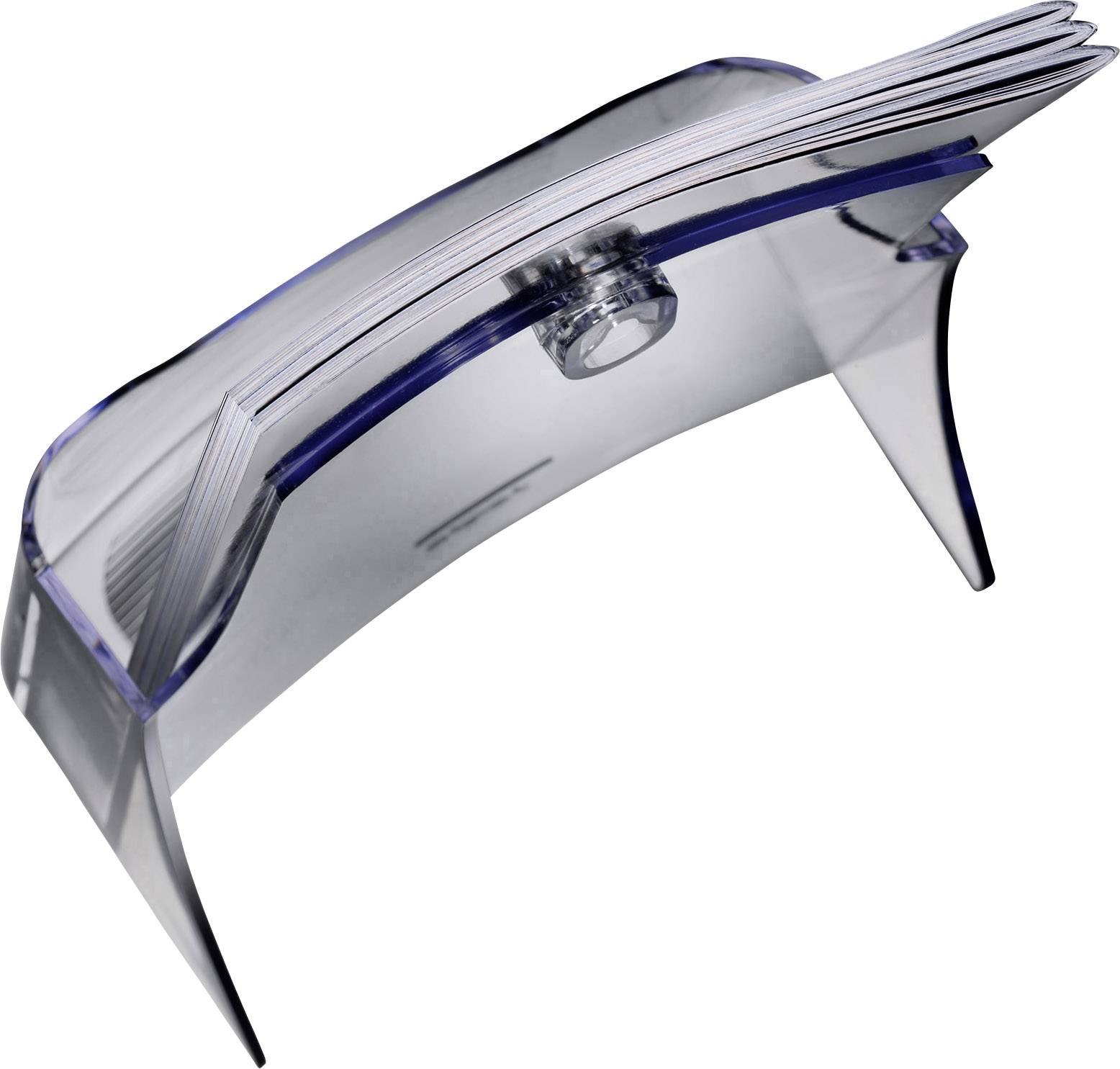 Sigel acrylic LH111 Porta depliant da tavolo con scomparto per biglietti da visita Trasparente DIN A4 Numero scomparti 1-5