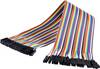 MAKERFACTORY JKFF40 Cavo Jumper Arduino, Banana Pi, Raspberry Pi® [40x presa jumper - 40x presa jumper] 30.00 cm Colorato