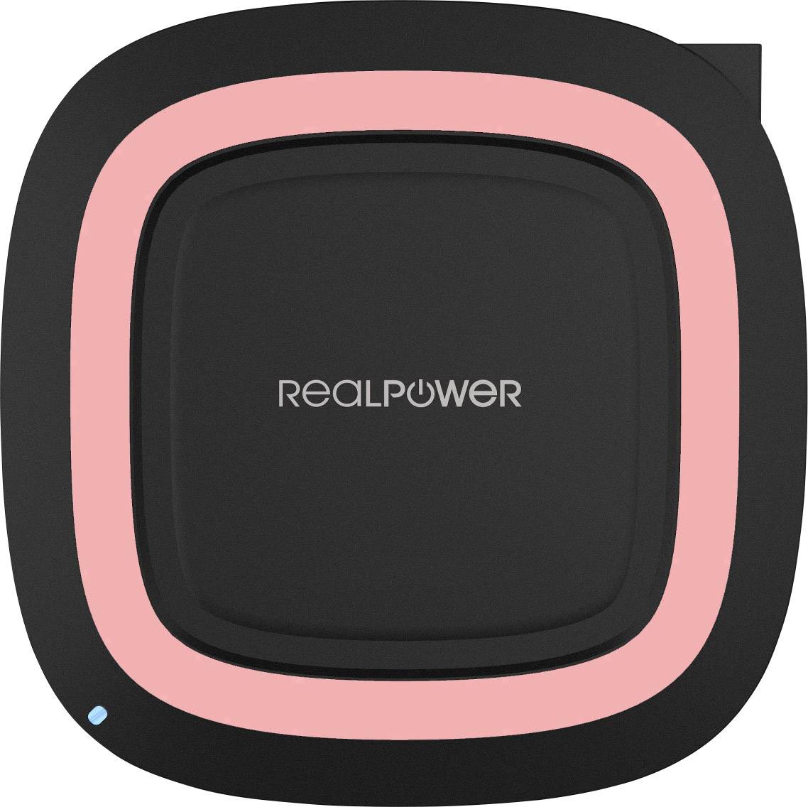 REALPOWER FreeCharge10 Schwarz/Rose Kabellose Ladestation fuer Smartphones 10W inklusive Schnellladeadapter (266105)-4