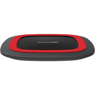 REALPOWER FreeCharge10 Schwarz/Rot Kabellose Ladestation fuer Smartphones 10W inklusive Schnellladeadapter (257639)-0