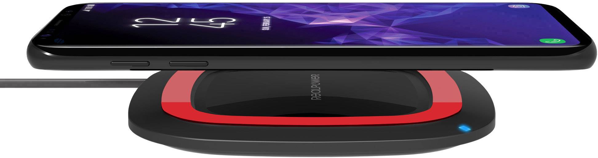 REALPOWER FreeCharge10 Schwarz/Rot Kabellose Ladestation fuer Smartphones 10W inklusive Schnellladeadapter (257639)-5