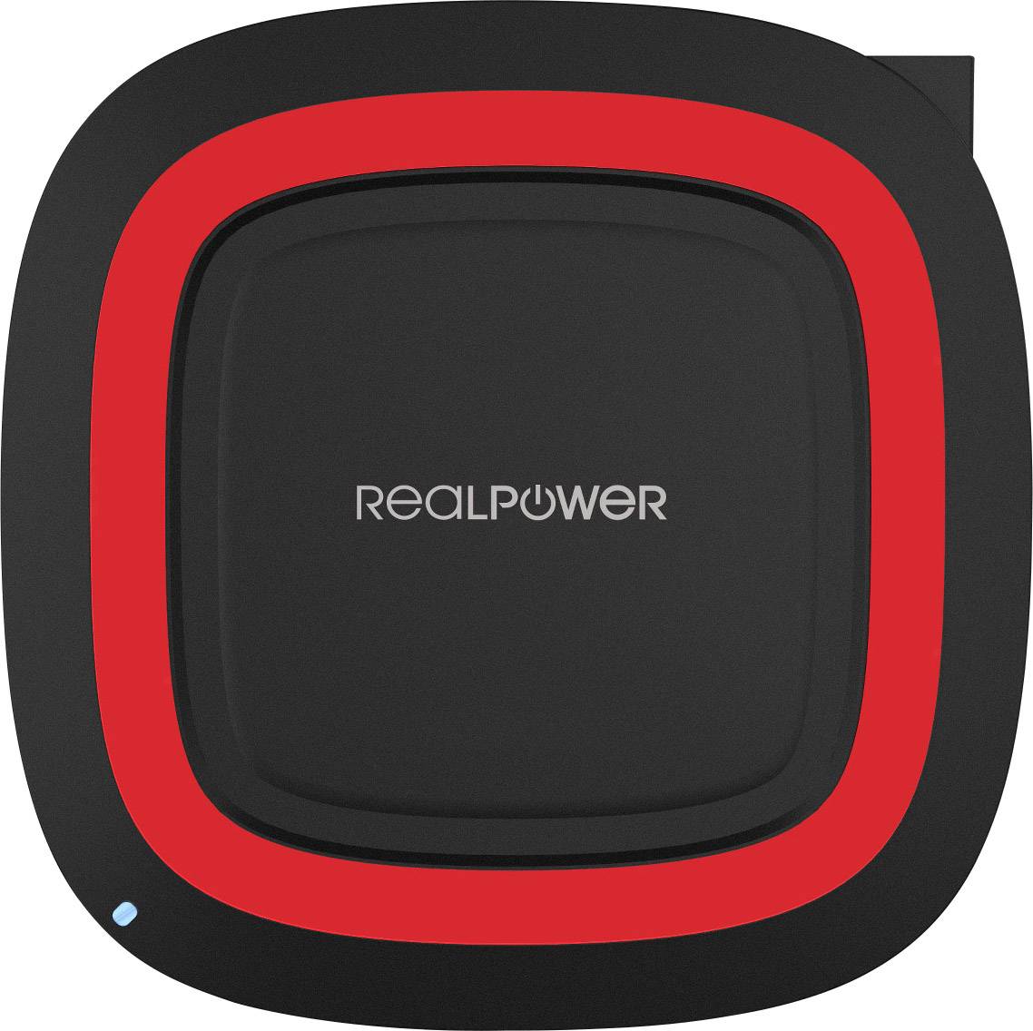 REALPOWER FreeCharge10 Schwarz/Rot Kabellose Ladestation fuer Smartphones 10W inklusive Schnellladeadapter (257639)-3