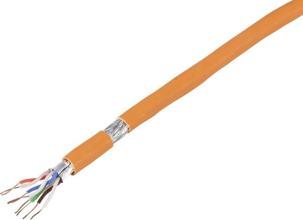 TRU COMPONENTS TC-8456112 Cavo di rete CAT 7 S/FTP 4 x 2 x 0.24 mm² Arancione 50 m