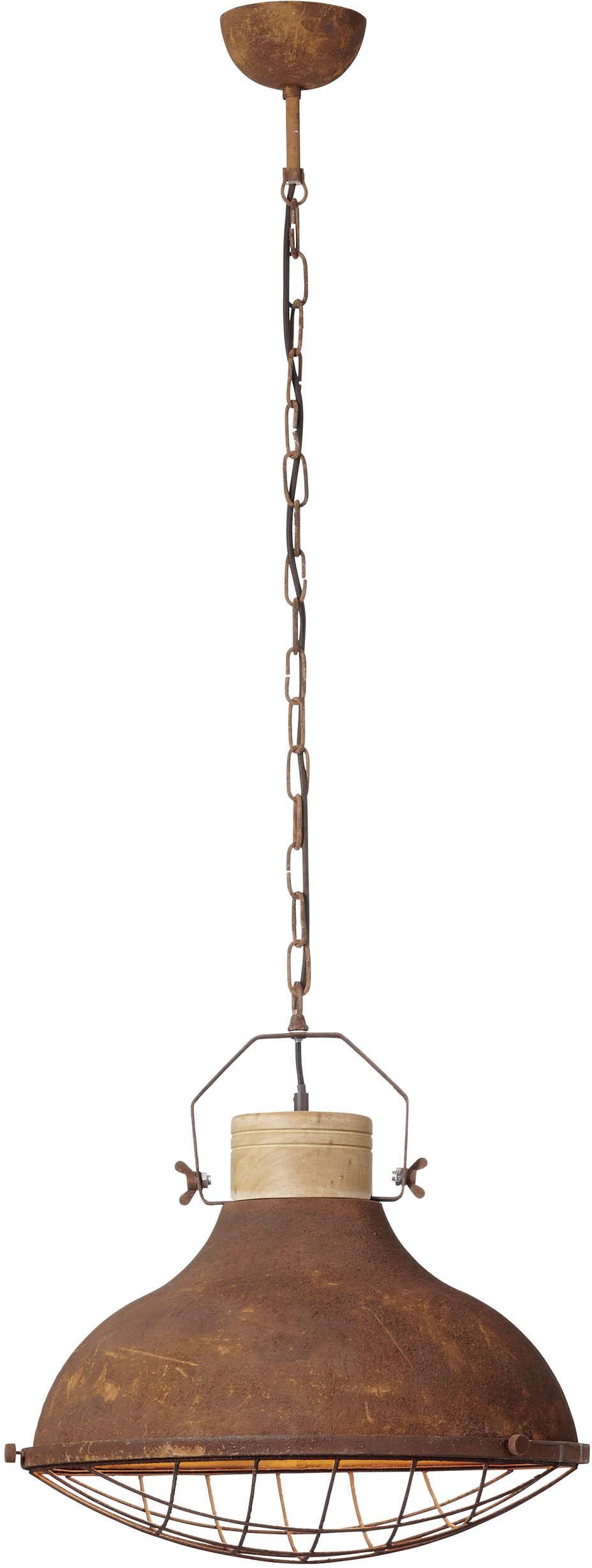 Brilliant Charo 93753/60 Lampada a sospensione LED (monocolore) E27 60 W Nero, Marrone ruggine