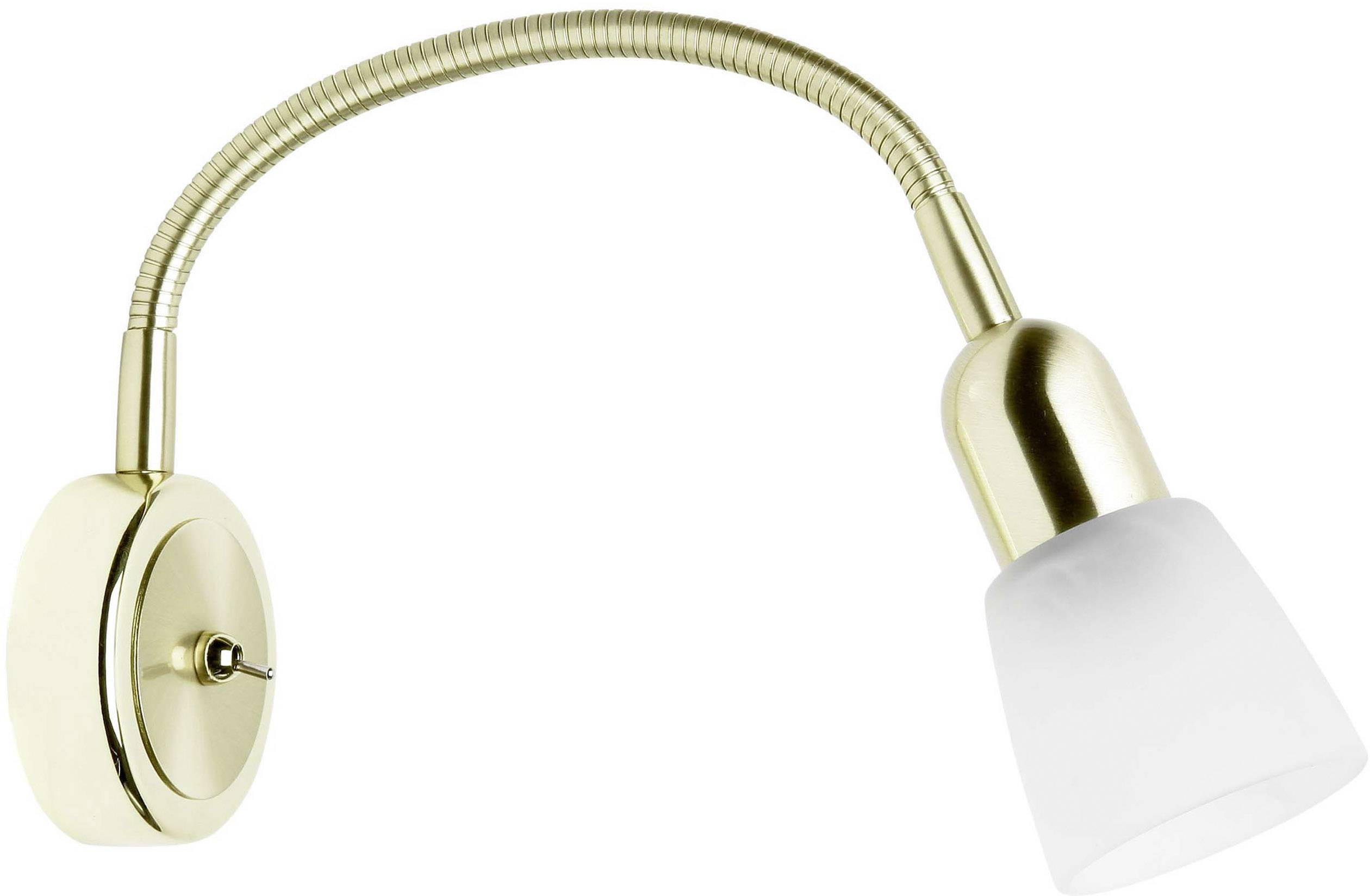 Brilliant Sofia 55390/18 Faretto da parete E14 40 W Lampada a risparmio energetico Ottone, Alabastro